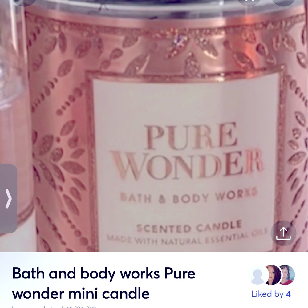 Bath and body works mini candle